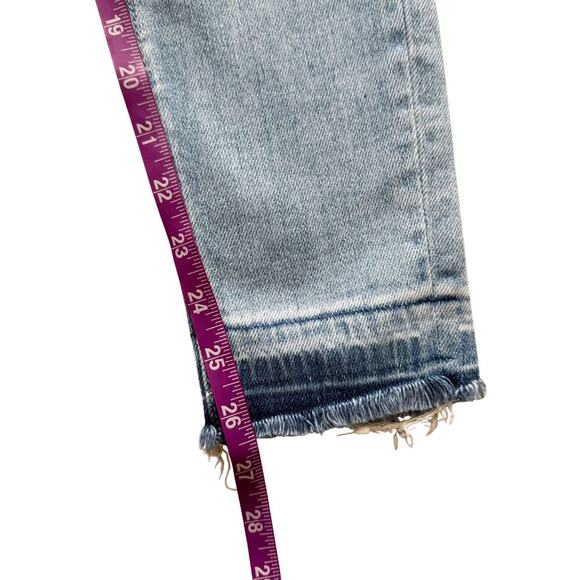 Vervet Skinny Jeans Women's Sz 27 Blue Raw hem High Rise Bodycon distressed - Picture 8 of 10